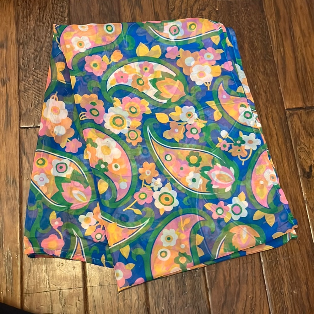 Vintage chiffon oblong scarf